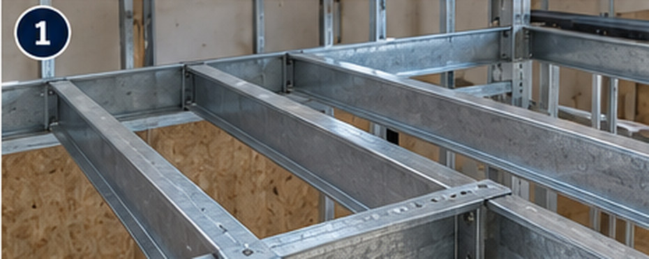 Estructura de perfiles galvanizados